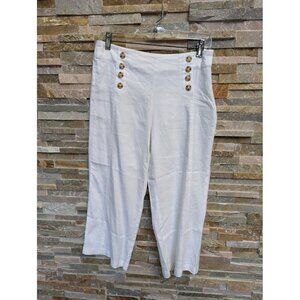 J. Jill Linen Stretch Straight Leg Sailor Capri Women's 6P